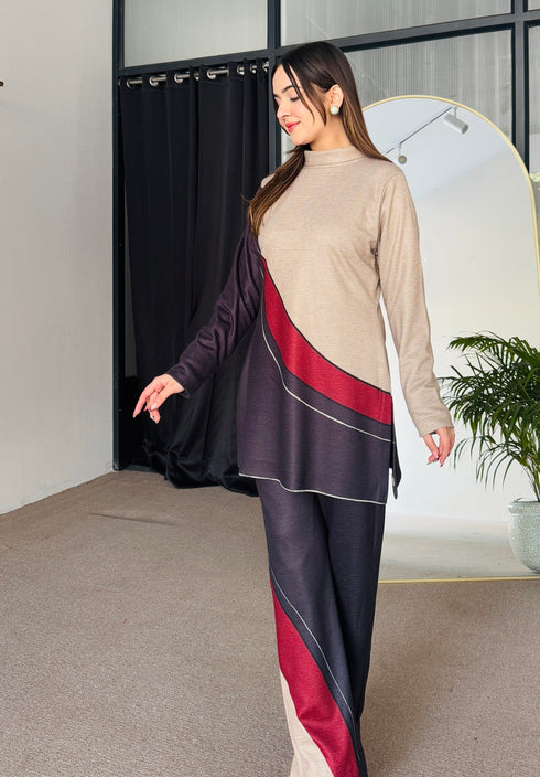 Vivid Winter Woollen Co Ord Set