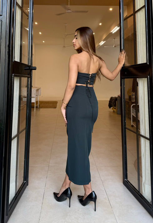 Shades Of Green Formal Skirt Set