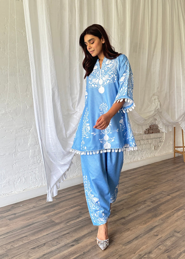 Blue Summer Kurta Set