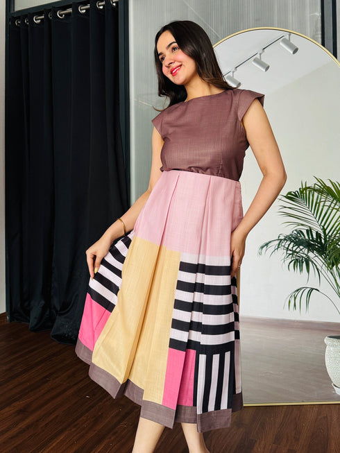 Rosy Carnival Skirt Set