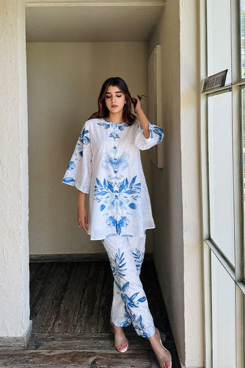 White Schiffi Coord Set