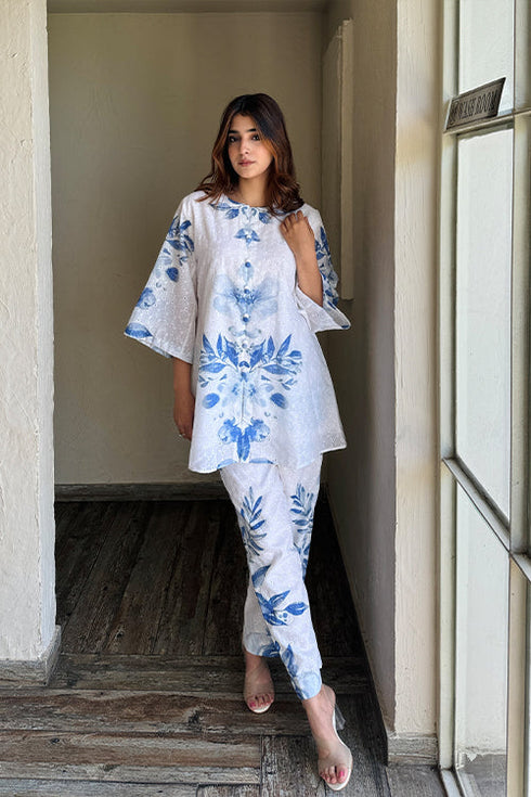 White Schiffi Coord Set