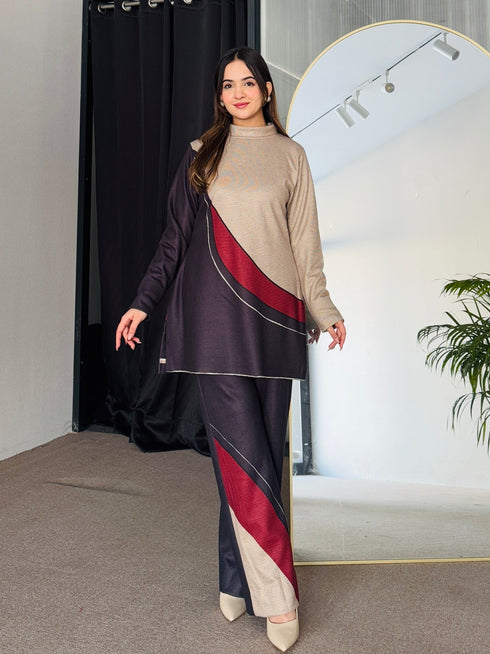 Vivid Winter Woollen Co Ord Set