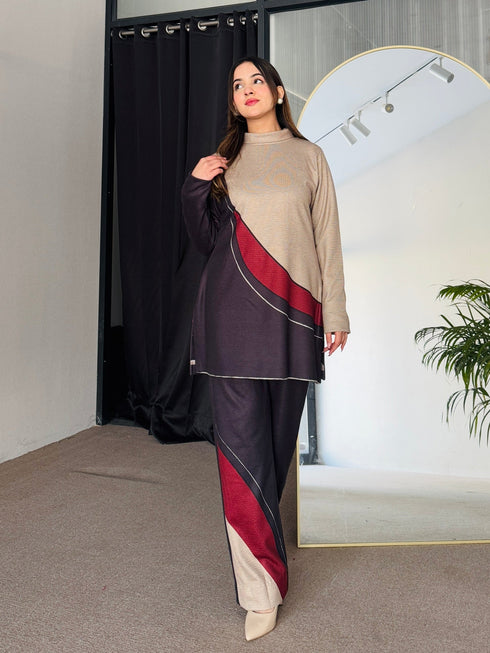 Vivid Winter Woollen Co Ord Set