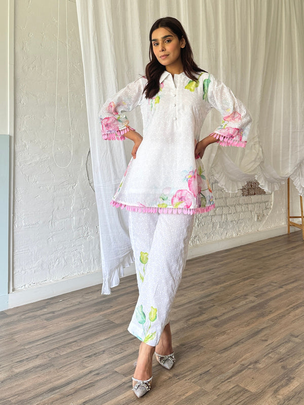 Ayna White Summer Schiffi Coord