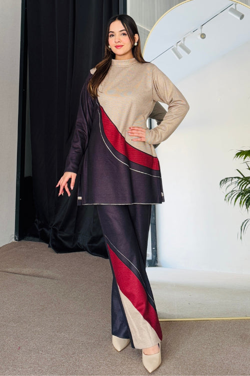 Vivid Winter Woollen Co Ord Set