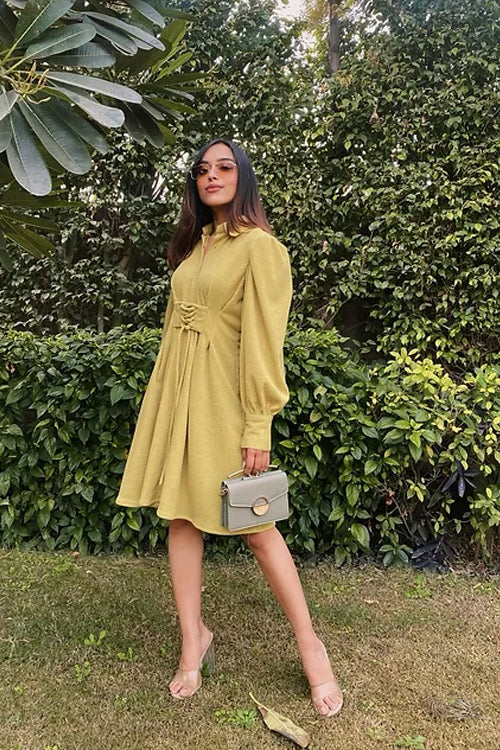 Emily Green Woollen Dress