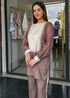 Brown Beige Linen Coord