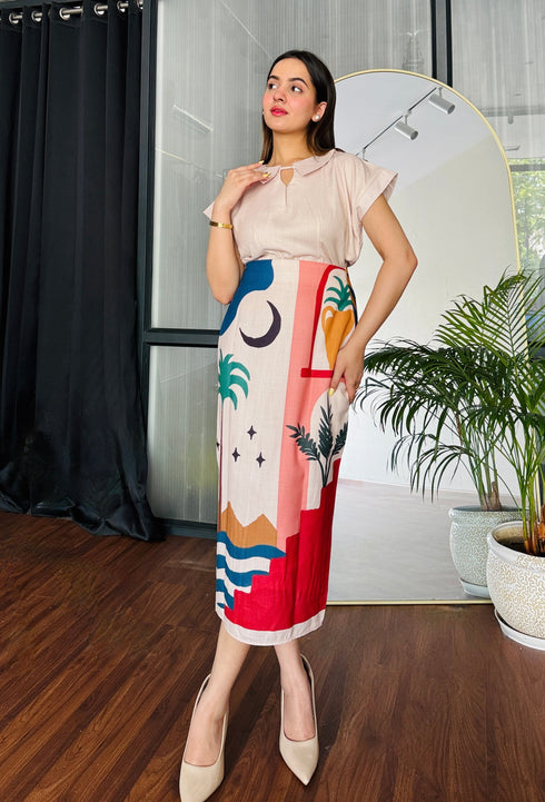 Palm Paradise Skirt Set