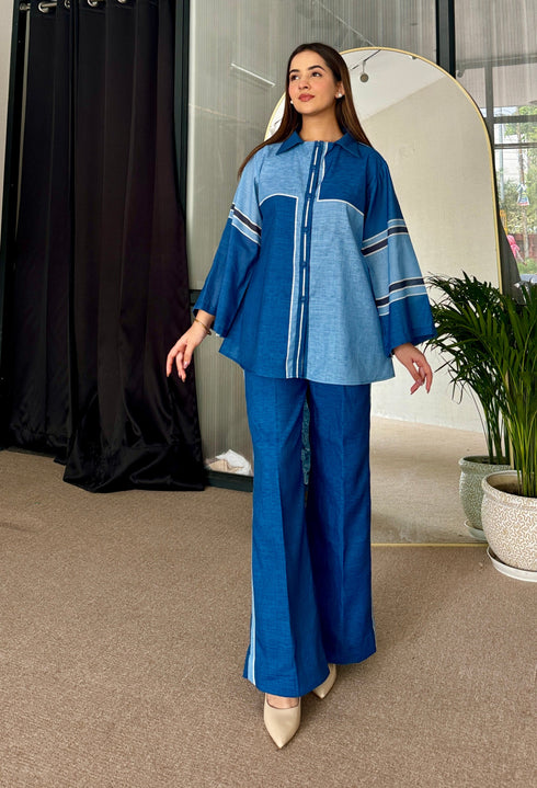 Relaxed Denim Tone Co Ord Set