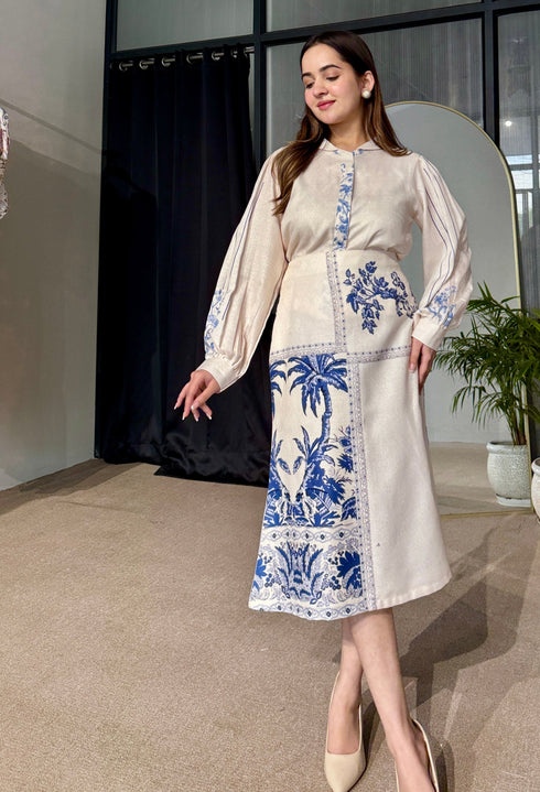 Summer Azure Skirt Set