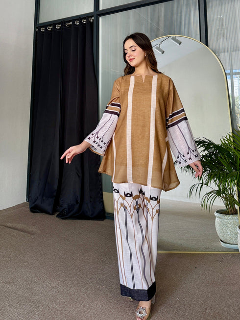 Olive White Summer Co Ord Set