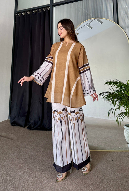 Olive White Summer Co Ord Set