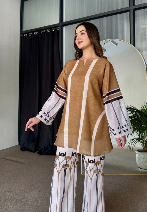 Olive White Summer Co Ord Set