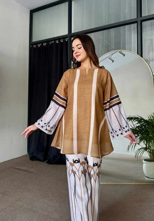 Olive White Summer Co Ord Set