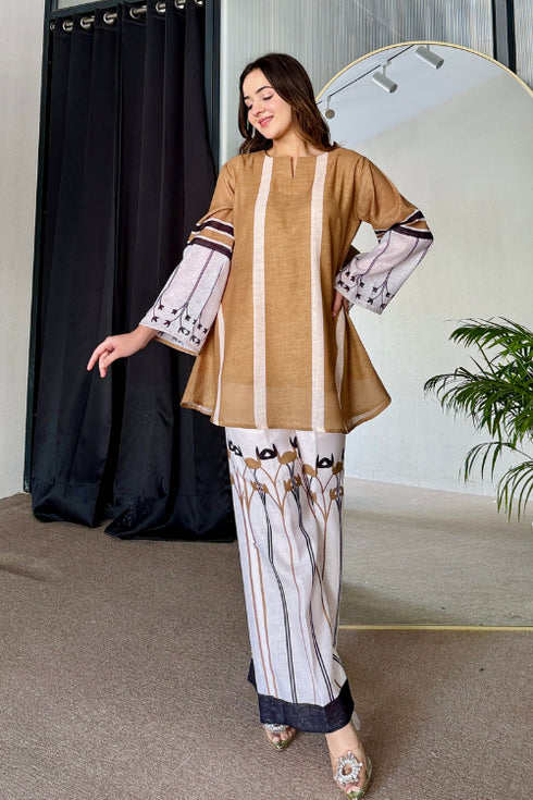 Olive White Summer Co Ord Set