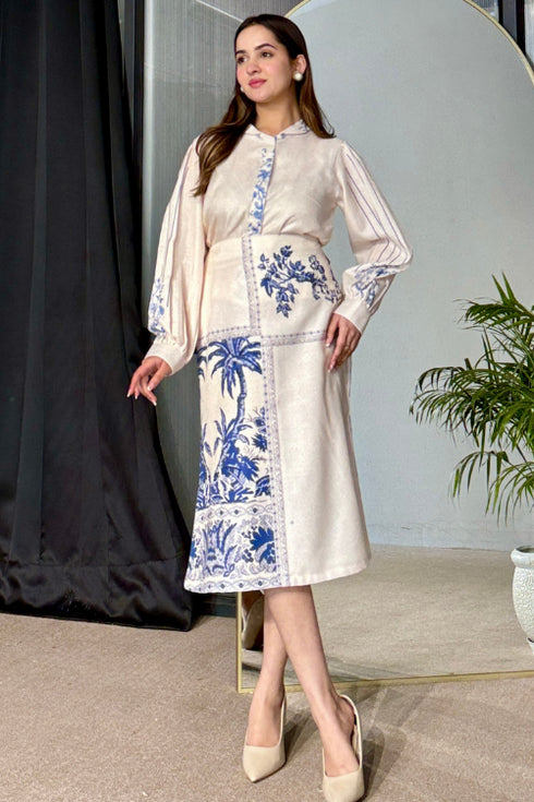 Summer Azure Skirt Set